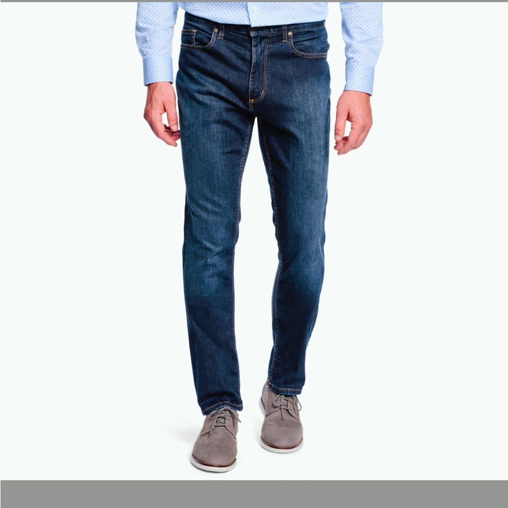 Johnston & Murphy Dark Blue Straight Jeans
